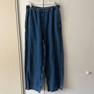 COS Blue Wide Leg Jeans pull on